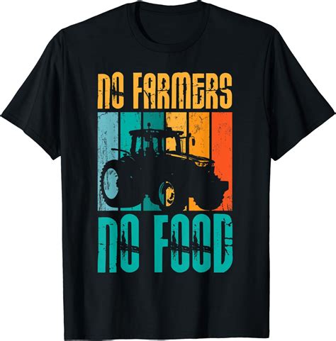 Farmind design - No Farmers No Food T-Shirt : Amazon.co.uk: Clothing