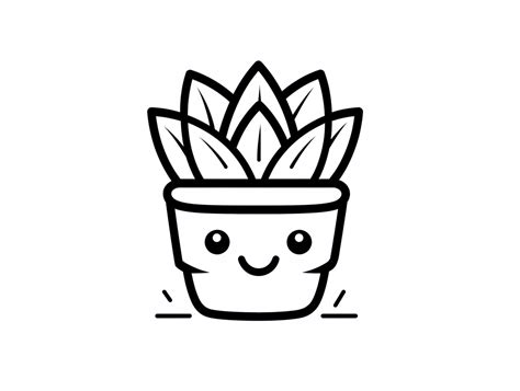 Lovely Succulent Coloring - Coloring Page