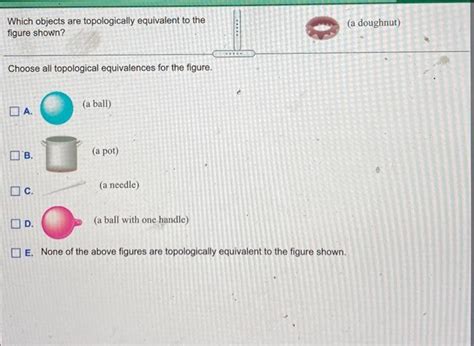 Solved Which objects are topologically equivalent to the | Chegg.com