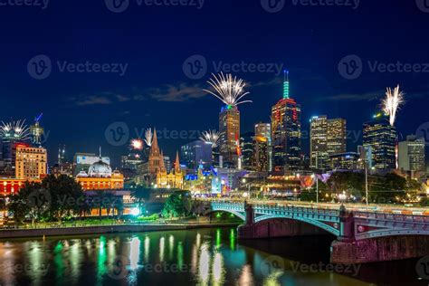 New year fireworks in Melbourne, Australia 2773369 Stock Photo at Vecteezy