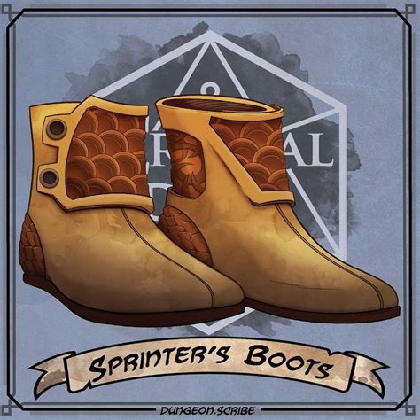 A Dungeon Scribe no Instagram: “The Sprinter’s Boots! Here are both versions of Pike’s Sprinter ...