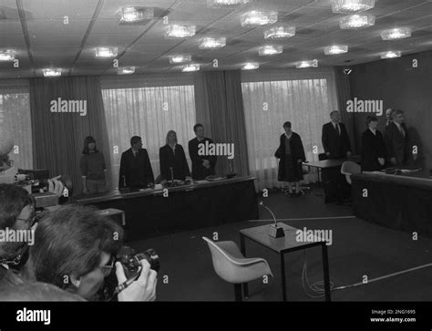 Interior view of the court room of the district court in Luebeck, West Germany, Tuesday November ...