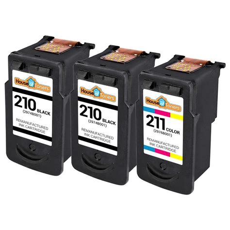 Remanufactured Ink Cartridge for Canon PG-210 & CL-211 3PK - 2B/1C | Houseoftoners