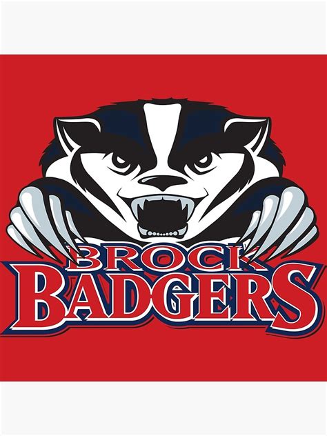 Póster «Logotipo de Brock (Badgers) College1» de Brandpaints | Redbubble