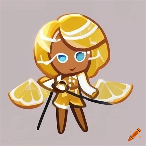 Honey lemon cookie character from cookie run: kingdom on Craiyon