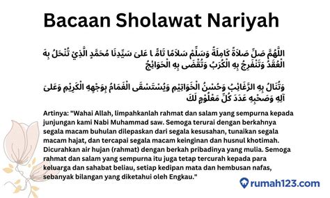 Bacaan Sholawat Nariyah dan Artinya untuk Pertolongan Allah Swt