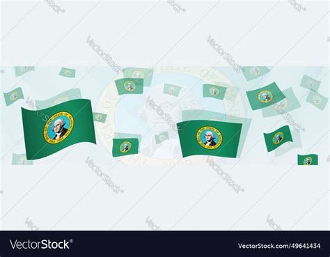 Washington flag-themed abstract design Royalty Free Vector