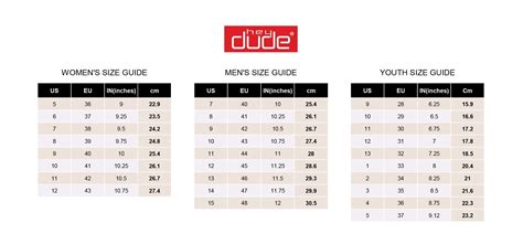 Hey Dude Shoes Size Chart