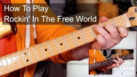 'Rockin' In The Free World' Neil Young Guitar & Bass Lesson - YouTube