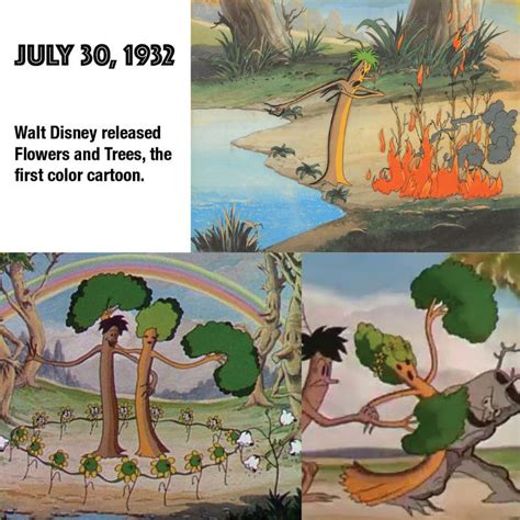 July 30, 1932 – Walt Disney released Flowers and Trees, the first color cartoon. | Disney ...