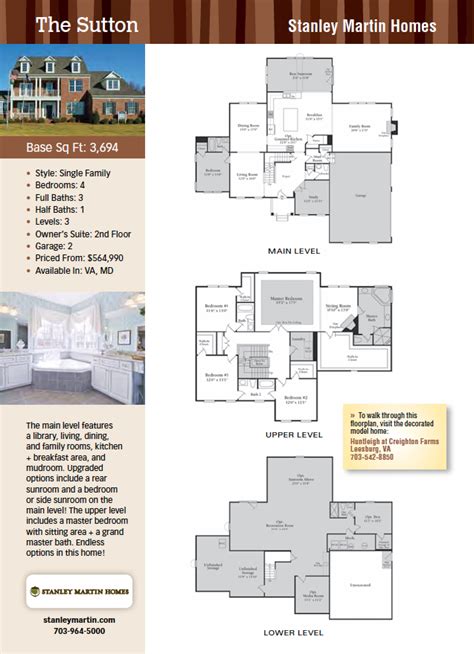 Stanley Martin Homes Floor Plans - floorplans.click