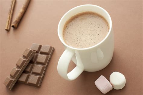 Delicious hot chocolate drink in a mug - Free Stock Image