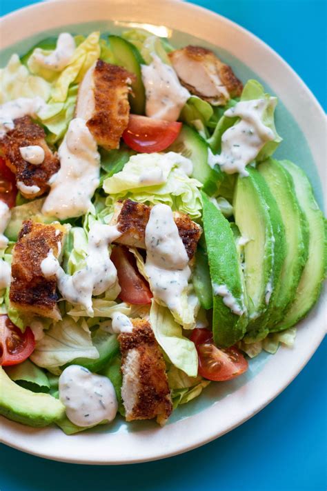 Chicken Tender Salad with Homemade Ranch Dressing - Aurora Satler