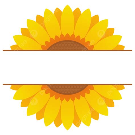 Banner Sign With Sunflower Vector Art Flower, Banner Flower, Sunflower Banner, Sunflower Vector ...