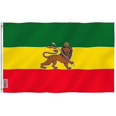 Anley Fly Breeze 3x5 Foot Ethiopia Flag with Lion Ethiopian Lion of Judah Flags | eBay