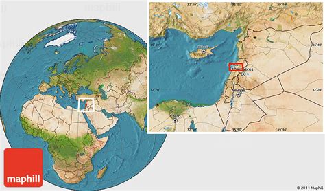 Satellite Location Map of Beirut