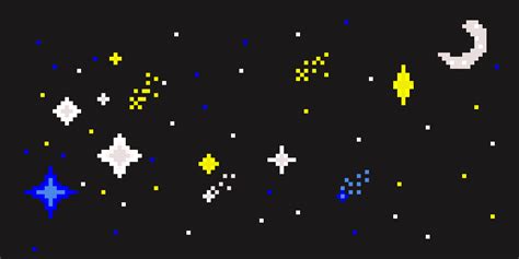 Starry night pixel art