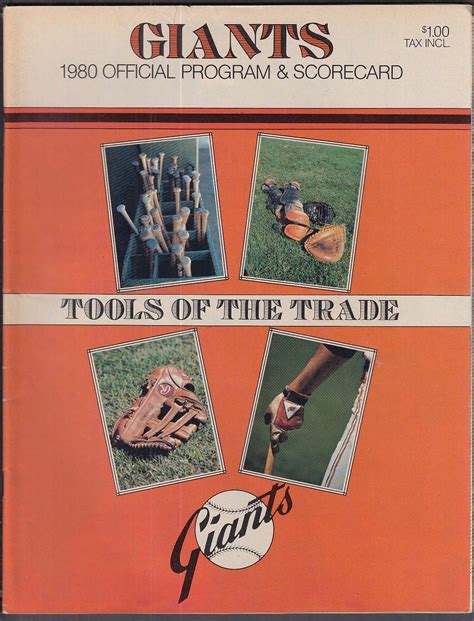 San Francisco Giants 1980 Official Program & Scorecard SCORED vs Astros