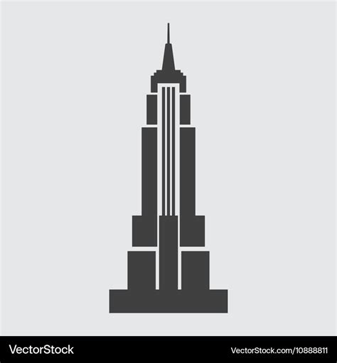 Empire state building icon Royalty Free Vector Image