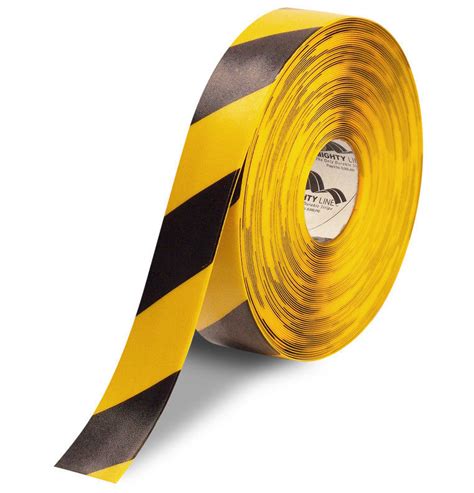 2" Yellow Floor Tape with Black Chevrons - 100' Roll | Shop Mighty Line Safety Floor Tapes ...