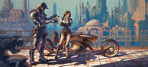 1440x900 Scifi Girl Cyberpunk Conceptual Bike Artwork Wallpaper ...