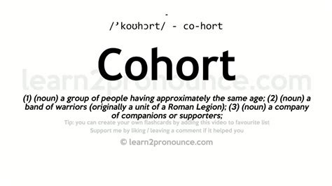 Pronunciation of Cohort | Definition of Cohort - YouTube