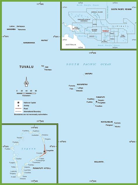 Large detailed map of Tuvalu