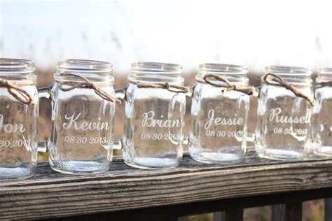 Wedding Favors Cups Mason Jars | Custom mason jars wedding, Custom mason jars, Mason jar party favor