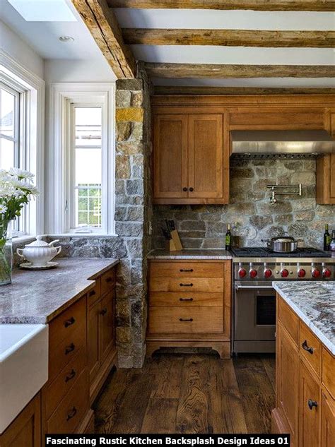 Fascinating Rustic Kitchen Backsplash Design Ideas - PIMPHOMEE