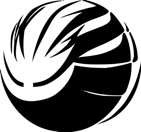 Volleyball, Black and White Vector illustration 24143459 Vector Art at Vecteezy