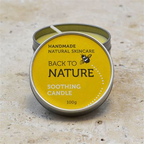 Soothing Natural Aromatherapy Candle By Back to Nature Skincare