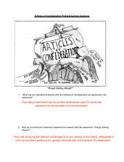 Articles of Confederation Political Cartoon Analysis.pdf - Articles of ...