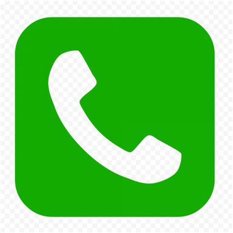 Logo Telephone Call Icon, Green Phone Symbol, Green