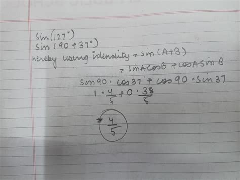 How to calculate the value of sin(127°)???? - Brainly.in