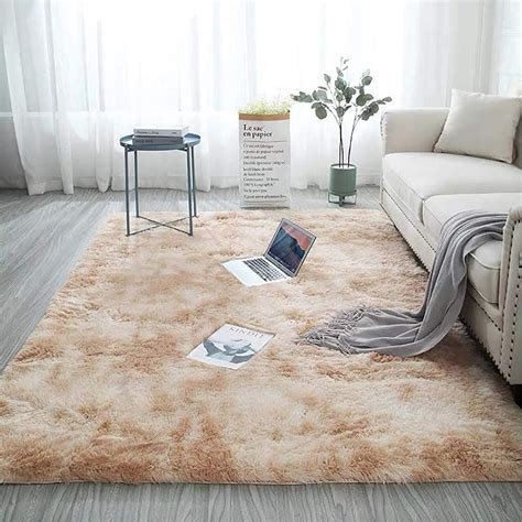 Soft Fluffy Area Rug, Upgraded Machine Washable Area Rugs for Living Room, Faux Fur Shag Rug Non ...