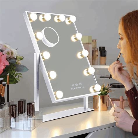 Hollywood Silm Vanity Mirror L (14.5"x18.5") | 12 Dimmable LED Bulbs ...
