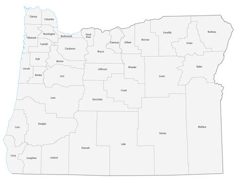 Map of Oregon - Cities and Roads - GIS Geography