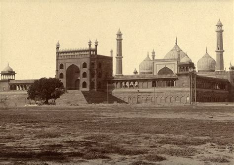 Jama Masjid | 19th century image of the Jami Masjid exterior | Archnet | Masjid, Jama masjid ...