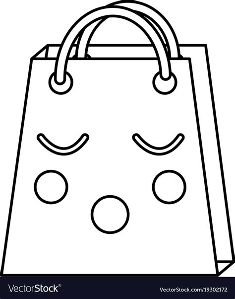 Shopping bag emoji icon image Royalty Free Vector Image