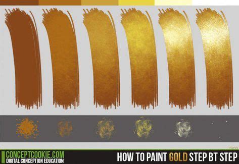 How to paint gold tutorial by ConceptCookie on deviantART # ...