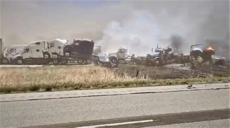 Dust storm causes massive pileup on Interstate 55; at least six dead according to ISP