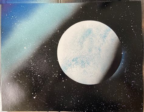 Moon Galaxy Galaxy Painting Spray Paint Art Planets Space | Etsy