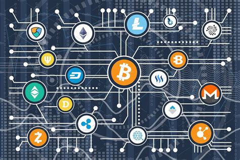 Cryptocurrency Poster Icons on Vector Illustration | Bitcoin ...