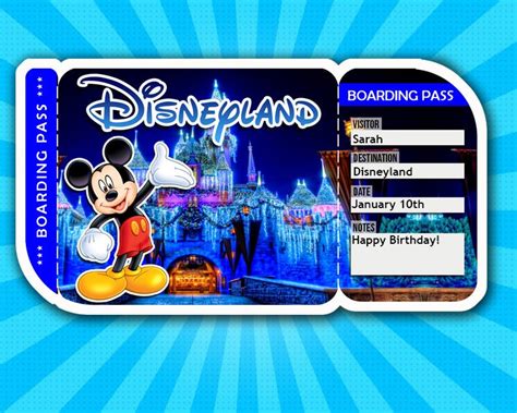 surprise trip to disneyland disney worldgift tickets - one print ...