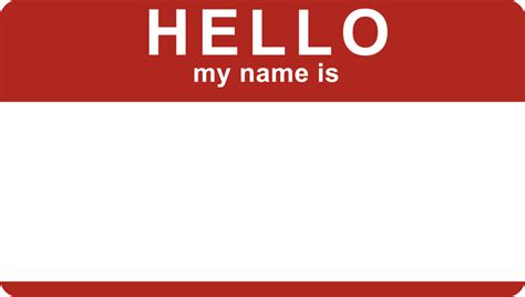 Hello My Name Is Sticker - Vector download