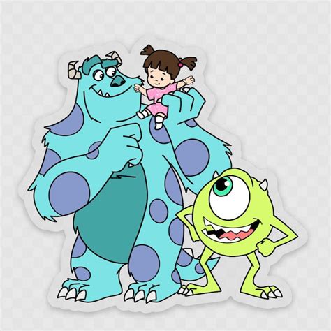 Monsters Inc Sticker Decal Vinyl Pixar Disney Sticker - Etsy