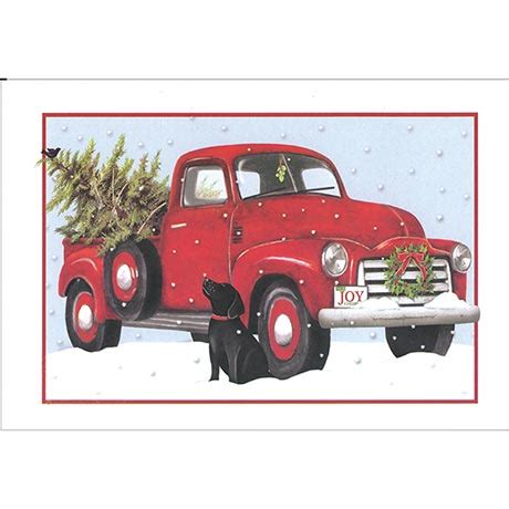 Red Truck Christmas Cards | Bas Bleu