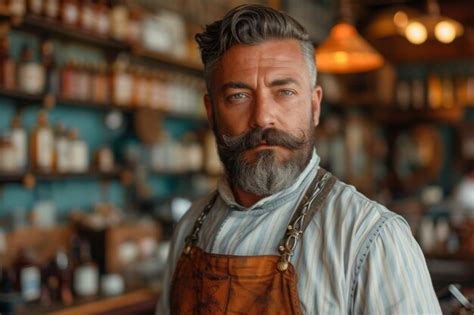 Premium Photo | Barber works in a barber shop