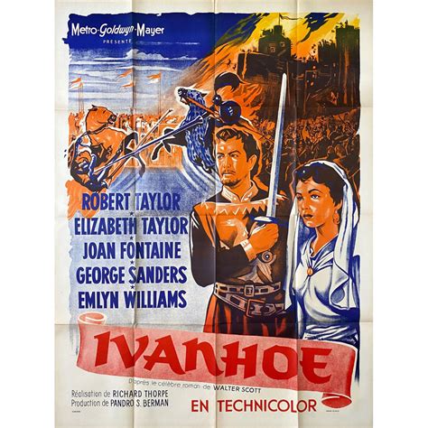 IVANHOE French Movie Poster - 47x63 in. - 1952/R1960