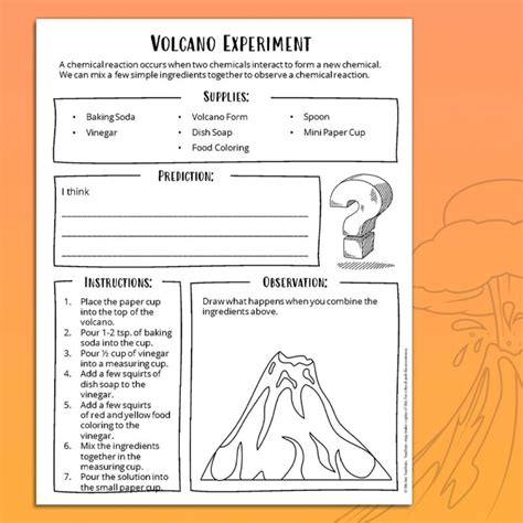 Baking Soda Volcano Experiment: How-To Plus Free Worksheet - Barclay Bryan Press